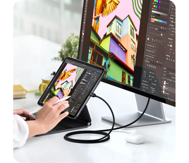 Satechi Thunderbolt 5 USB-C USB-C 1m czarny - 1542917 - zdjęcie 3